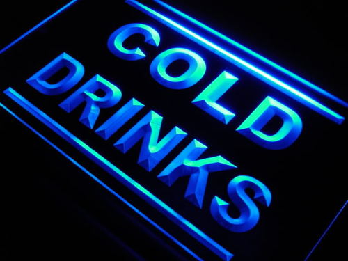 Cold Drinks Cafe Beer Pub Club Neon Light Sign